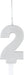 Silver Number 2 Sparkler Candle - Party Supplies