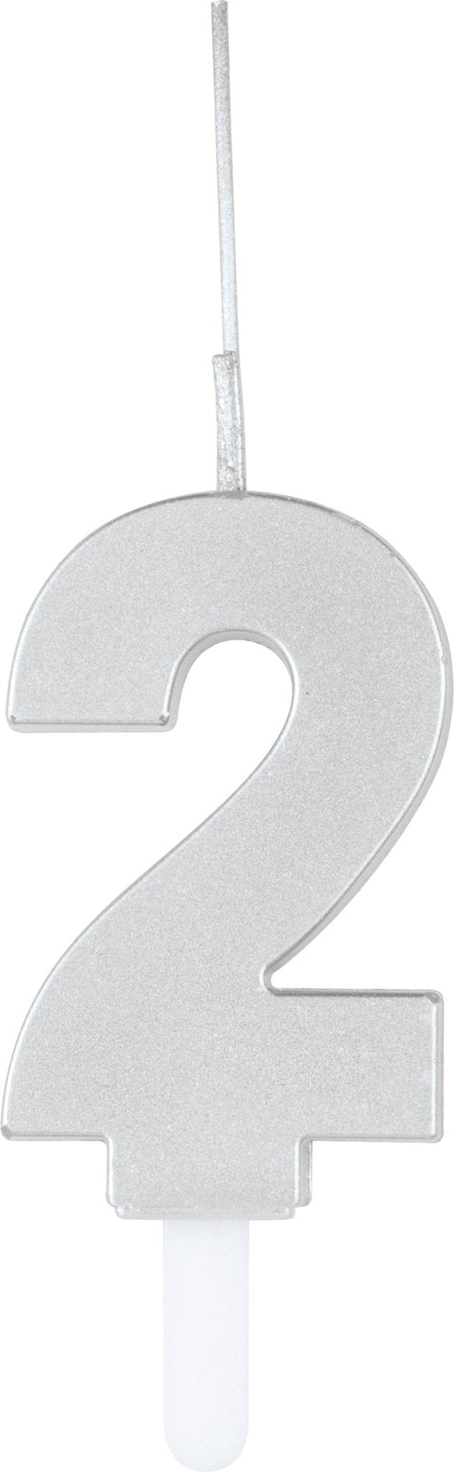 Silver Number 2 Sparkler Candle | 1ct