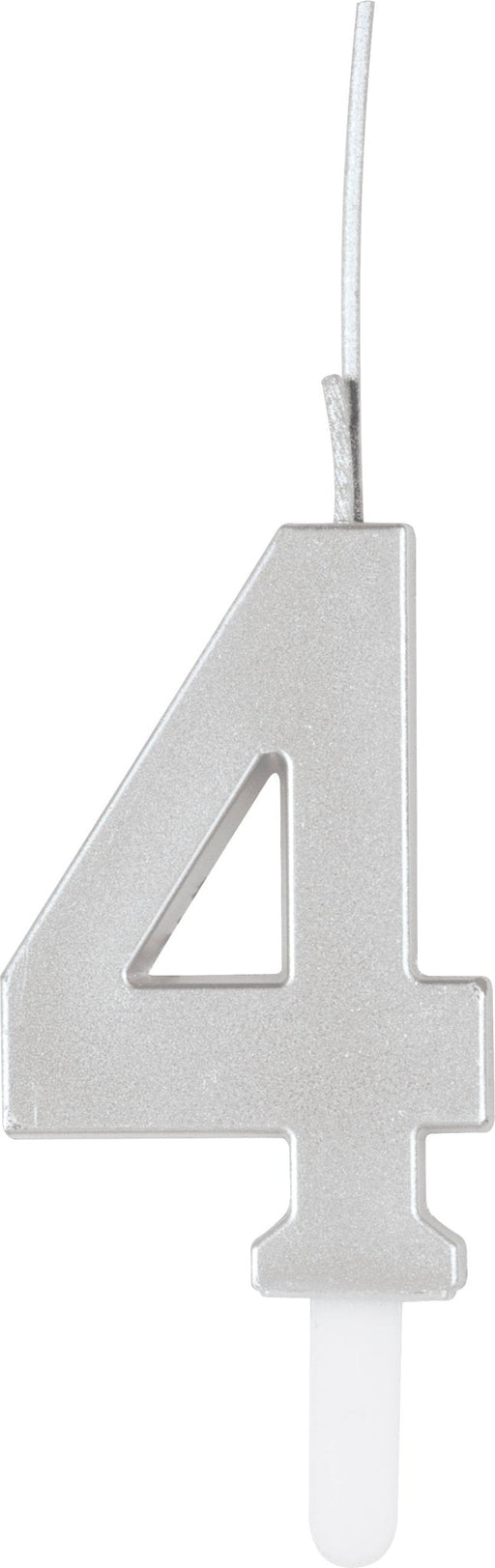 Silver Number 4 Sparkler Candle | 1ct