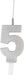 Silver Number 5 Sparkler Candle - Party Supplies