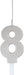 Silver Number 8 Sparkler Candle - Party Supplies