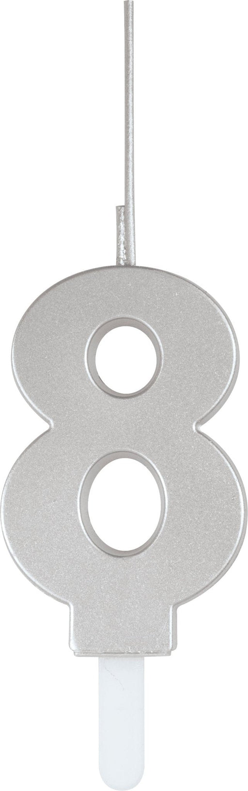 Silver Number 8 Sparkler Candle | 1ct