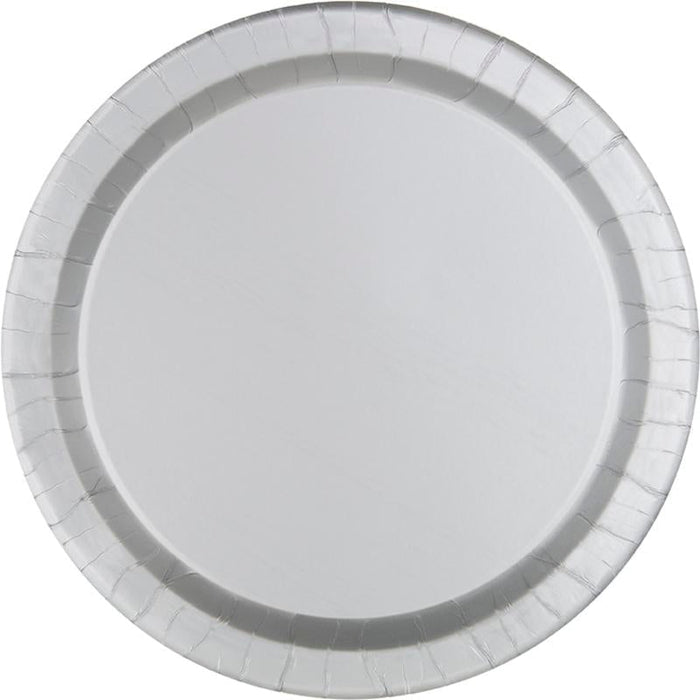 Silver Paper Plate 7in | 50ct - Zurchers