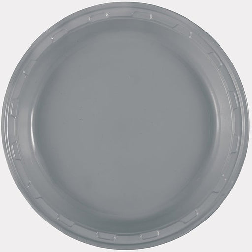 Silver Plastic Plate 10in | 50ct
