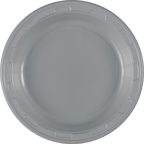 50ct 7in Plastic Plate Silver - Party Supplies