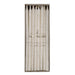 Box of 24 tall taper candles with cream-colored wax speckled with silver glitter, arranged upright in a cardboard sleeve.