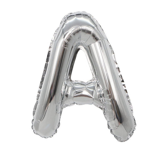 Air Filled Silver Mylar Letter Balloon, 16" | 1 ct