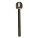 Silver mesh microphone head on a black handle, approximately 10.5 inches tall.
