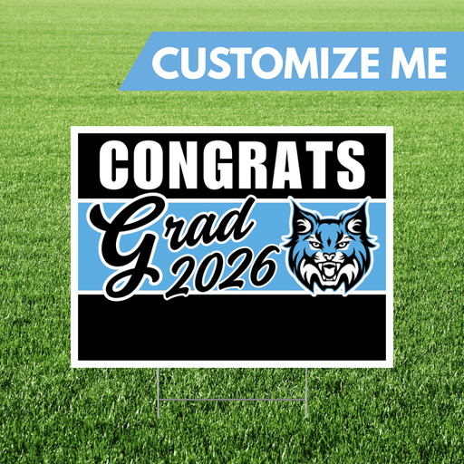 Sky View High School Custom Name Grad Yard Sign 24" x 18" | 1 ct