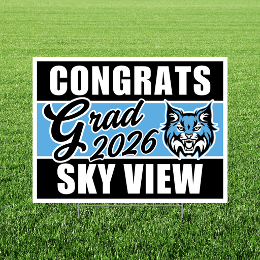 Sky View High School Grad Yard Sign 24" x 18" | 1 ct