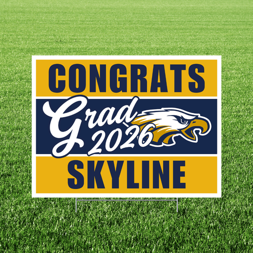 Skyline UT High School Grad Yard Sign 24" x 18" | 1 ct