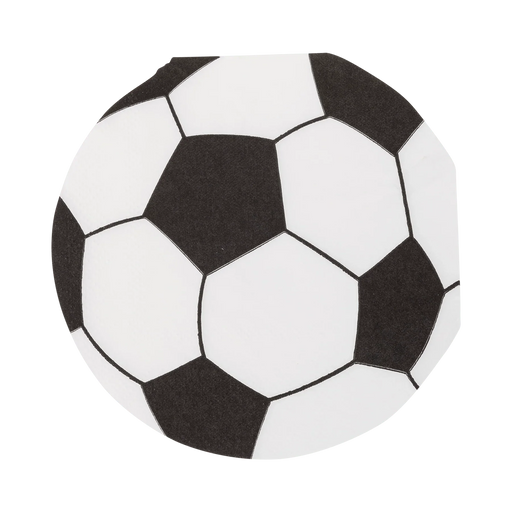 Soccer Ball Shaped Paper Beverage Napkin | 24ct