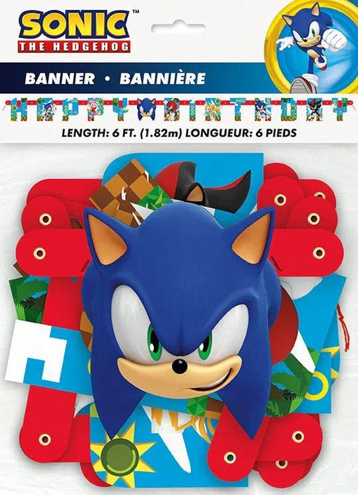 Sonic The Hedgehog Happy Birthday Jointed Banner 6.5' | 1 ct