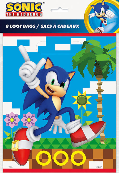 Sonic The Hedgehog Loot Bags | 8 ct