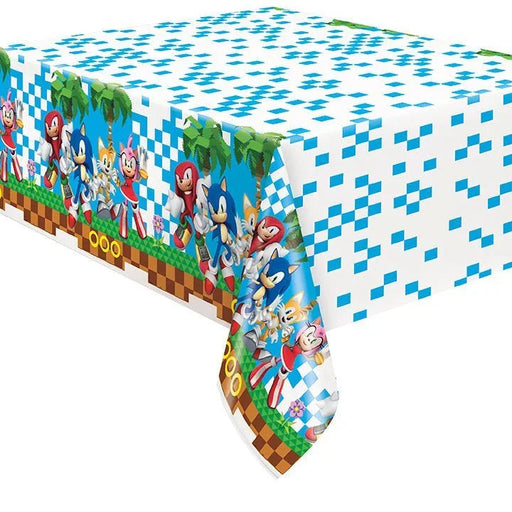 Sonic The Hedgehog Plastic Table Cover 54" x 84" | 1 ct