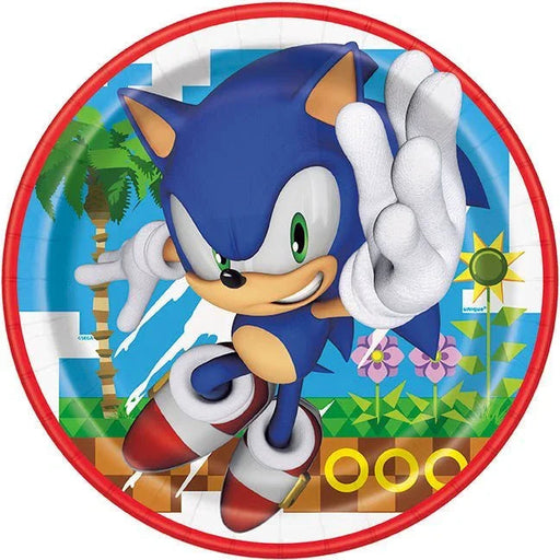 Sonic The Hedgehog Paper Plates 9" | 8 ct