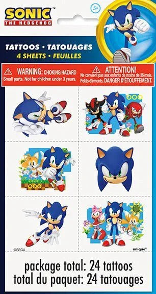 Sonic The Hedgehog Tattoos | 24 ct