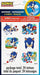 Sonic the Hedgehog temporary tattoo sheet package displaying six colorful designs featuring Sonic and character friends on white background with blue and yellow packaging header.