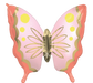 Soulful Blossoms Butterfly Supershape Mylar Balloon 30" | 1 ct