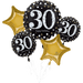 Sparkling 30 Balloon Bouquet | 5 pcs - Zurchers