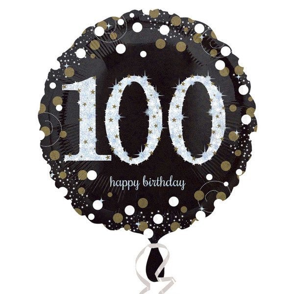 Sparkling 100 Mylar Balloon, 18'' | 1ct - Zurchers