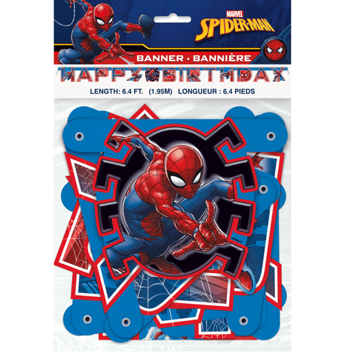 Spider-Man happy birthday banner 6.4' | 1ct