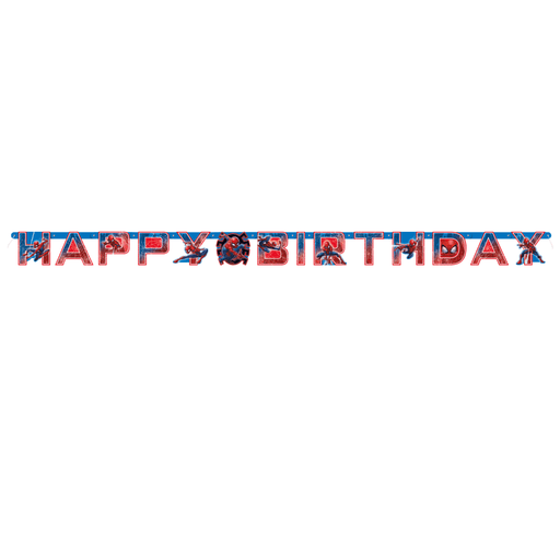 Spider-Man happy birthday banner 6.4' | 1ct