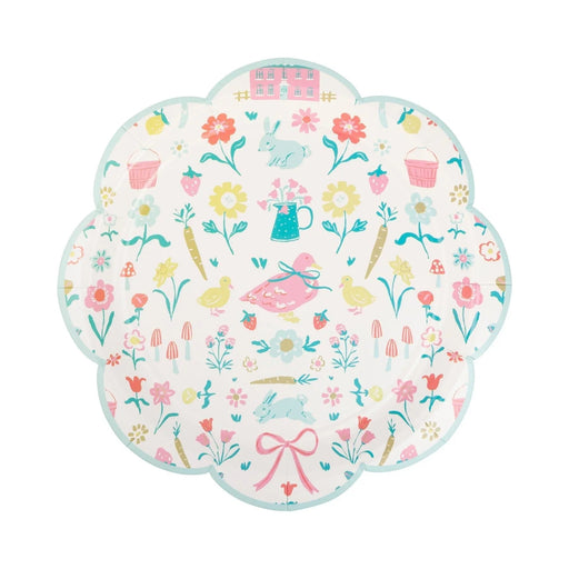 Springtime Cottage Pattern Plate 9" | 8 ct