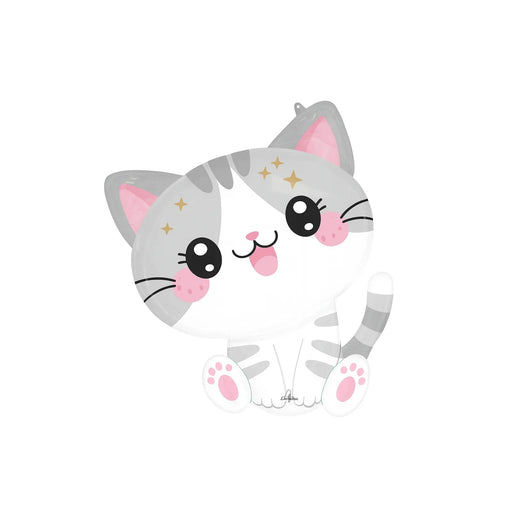 Kawaii Kitty Supershape Mylar Balloon 20"x24" | 1ct