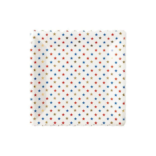 Square Star Scallop Paper Plate 9" | 8 ct