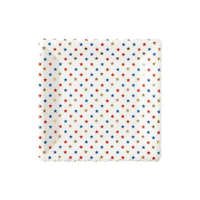 Square Star Scallop Paper Plate 9" | 8 ct - Zurchers