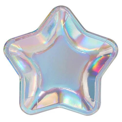 Star Shaped Foil Plates 8in | 8ct