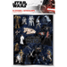 Star Wars sticker pack with various characters and objects on a dark background