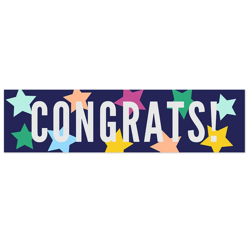 Congrats! Stars To-Go Banner 50" x 13" | 1ct