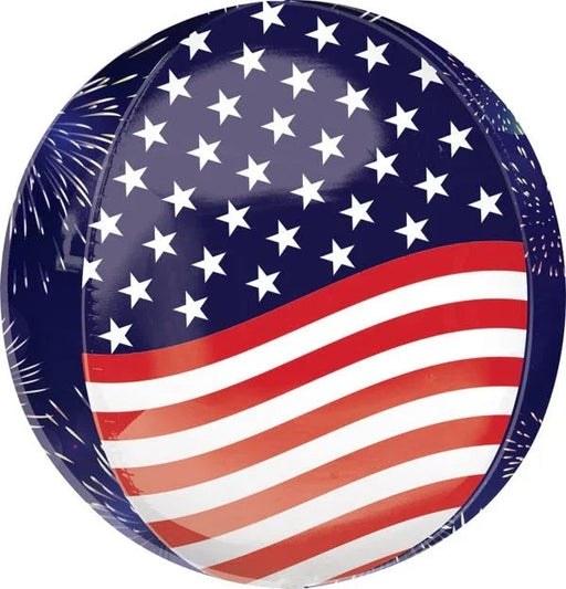 Stars & Stripes Fireworks Orbz Balloon | 1ct