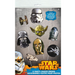 Star Wars party photo props packaging with various character masks on sticks.