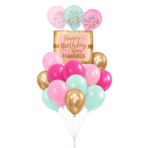 Stay Fabulous Birthday Gift Balloon Bouquet | 15pc