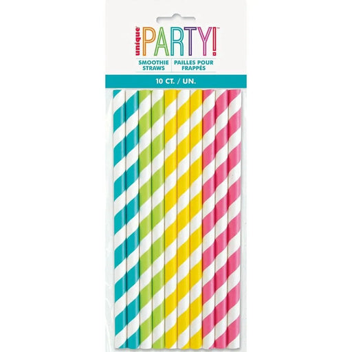Stripe Smoothie Straw Assorted | 10ct