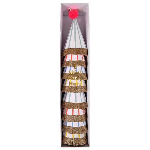 Stripe Assorted Mini Party Hats | 8 ct
