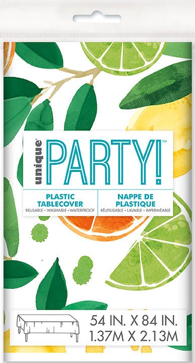 Summer Citrus Plastic Tablecover | 1ct