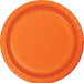 7in Paper Plate Orange - Party Supplies