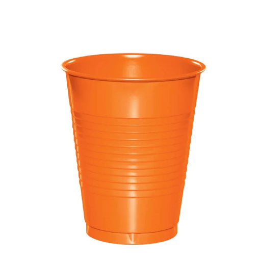 Sunkissed Orange Plastic Cups 16oz | 20ct