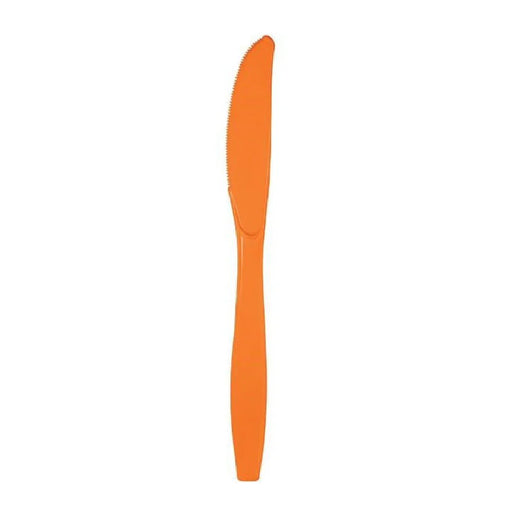 Sunkissed Orange Plastic Knives | 24ct