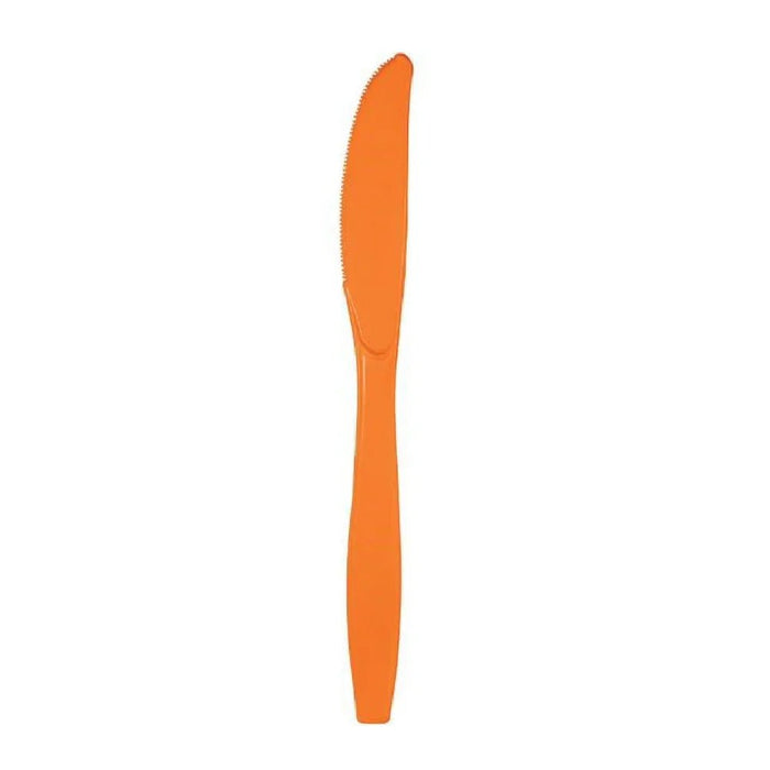 Sunkissed Orange Plastic Knives | 24ct - Zurchers