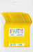 A package of 50 yellow heavy-duty forks arranged in a fanned display pattern against a white background with colorful "Party" branding and product details visible on the label.