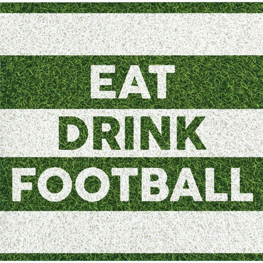 Eat Drink Football Beverage Napkins | 16ct