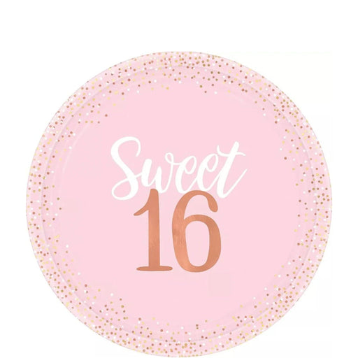 Sweet 16 Pink Paper Plates 10" | 8ct