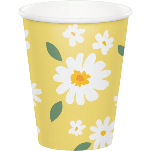Sweet Daisy Paper Cups 9oz. | 8ct