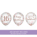 Sweet Sixteen Confetti Balloons, 12" | 6 ct - Zurchers