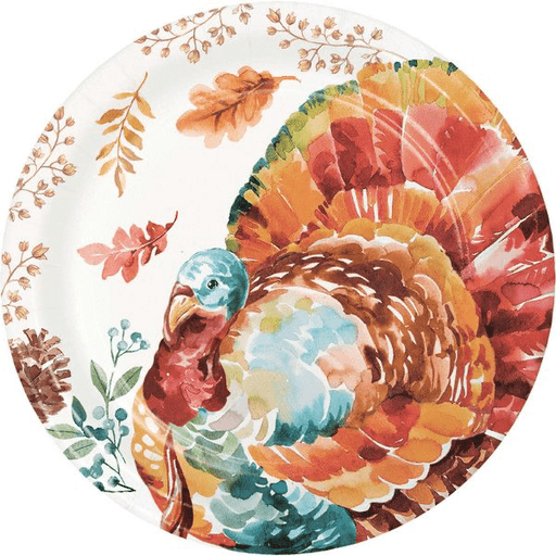 Tasteful Turkey - 9" Luncheon Plate 8 Ct